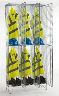 Wire Mesh Lockers - 2 Door 457mm Deep