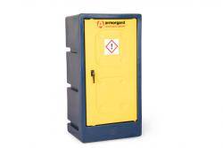 Armorgard Chemcube Cabinet - Plastic Hazardous Storage Cabinet Warehouse Ladder