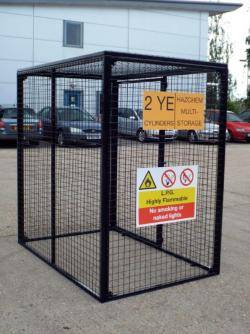 Britgas Gas Bottle Cage - 15 x 47kg Cylinder Storage WGC40 - H1800 x W1800 x D1200mm